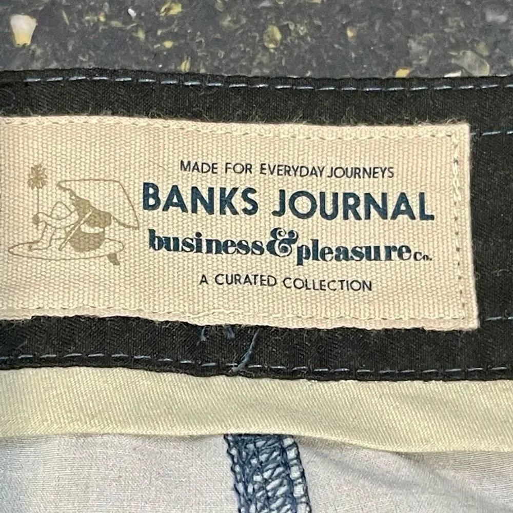 Banks Journal Camouflage Board Shorts. Size 34.